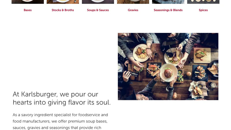 Screenshot: the Karlsburger website.