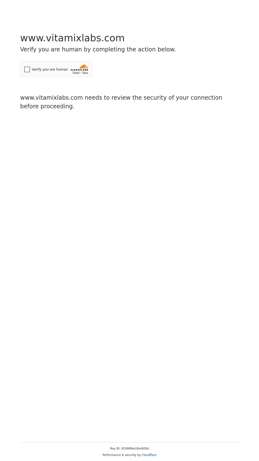 Screenshot: the Vitamix Labs website.