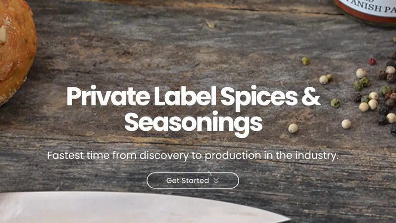 Screenshot: the Vanns Spices website.