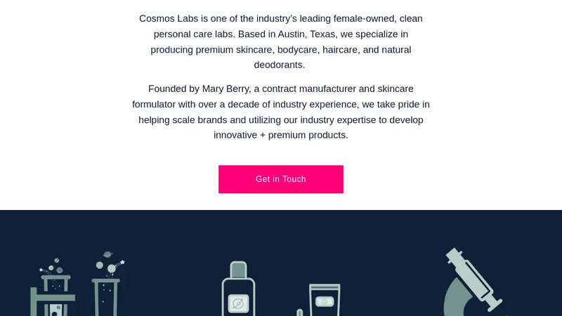 Screenshot: the Cosmos Labs website.