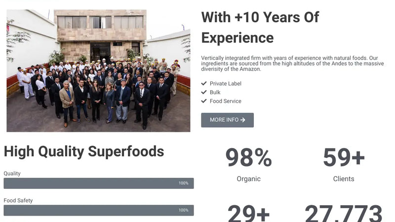 Screenshot: the Colorexa website.