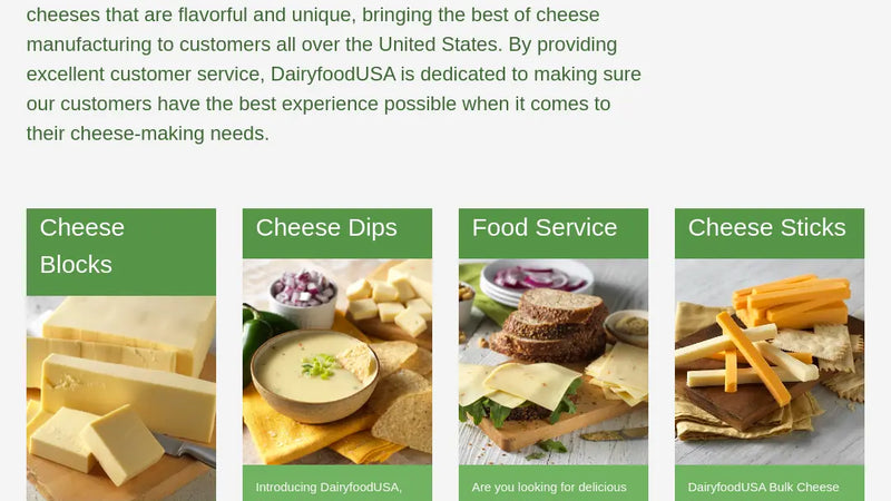 Screenshot: the Dairy Food USA website.